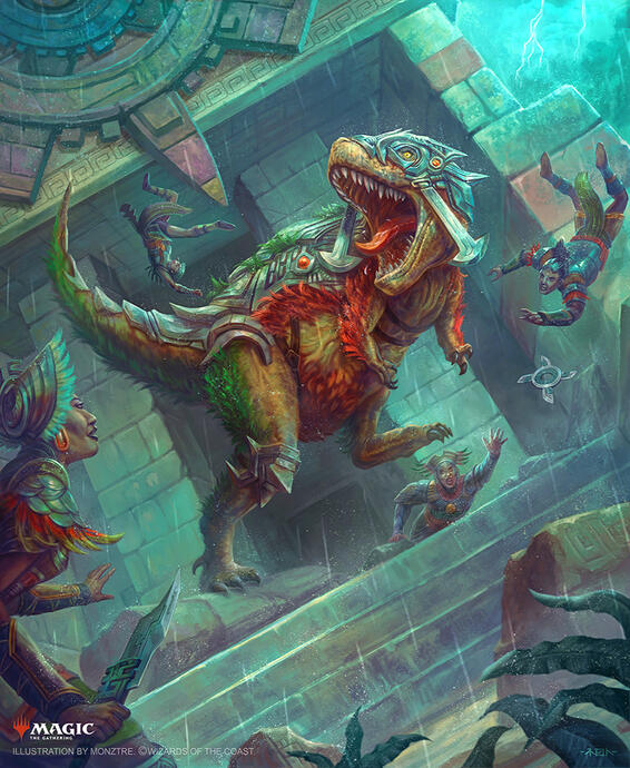Carnage Tyrant - Illustration for MTG : Caverns of Ixalan