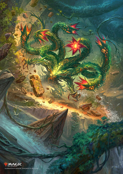 Mossborn Hydra- Illustration for MTG : Modern Horizon 3
